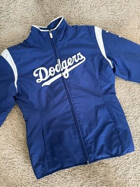 Majestic Blue and White Dodgers women’s Track Jacket